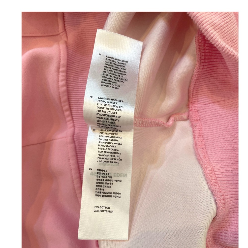 Aelfric Eden Pink Star Hoodie Unisex Medium Pink Chenille Y2K Streetwear Hoody - Picture 14 of 15